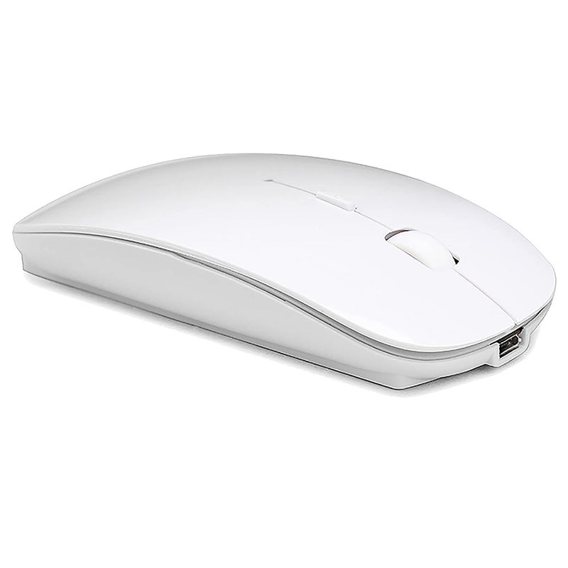 PEIBO Bluetooth Wireless Mouse for Laptop mac MacBook ipad MacBook air MacBook pro pc Desktop Computer Windows Chromebook Notebook (White) - Image 1